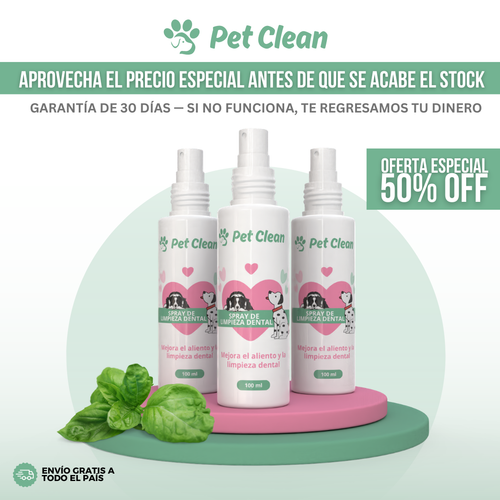 PetClean™ — Dientes Limpios, Sin Cepillo y Sin Veterinario.